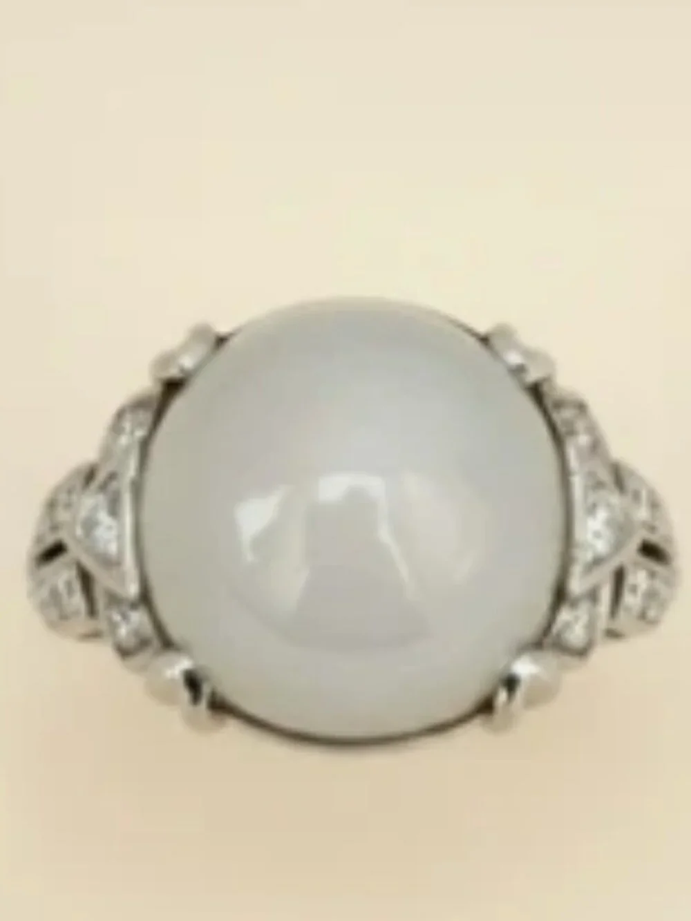 Art Deco Platinum Diamond Star Sapphire Bridal Registry Engagement Heirloom Ring